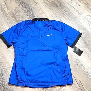Nike Shirt Windbreaker Short Sleeve Royal Blue